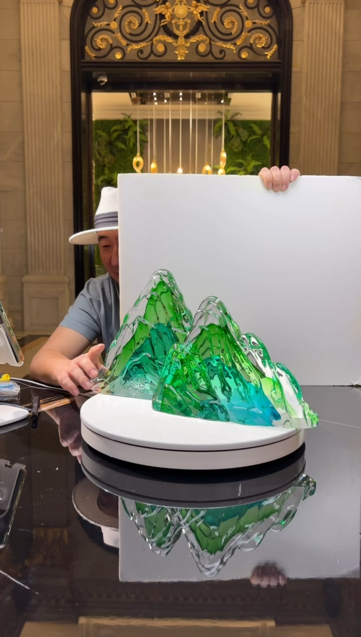 【闪购商品】摆件AJ03369+AJ03370绿色山一组