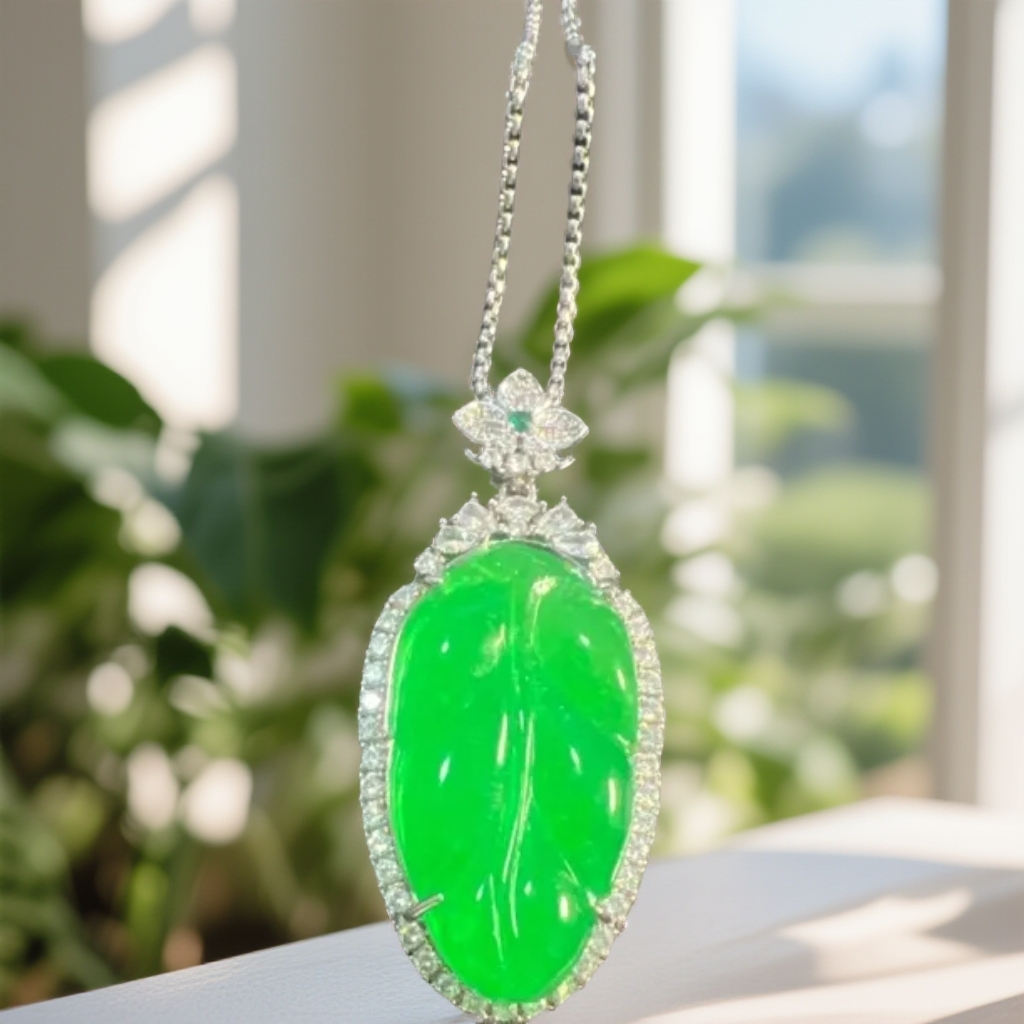  C100精美典雅大方吊坠叶子