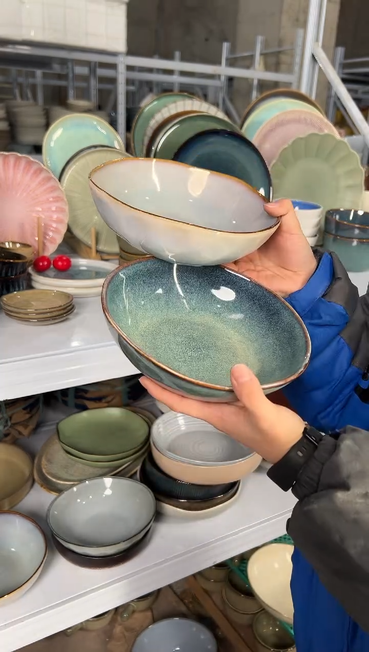 陶瓷外贸尾货瑕疵满20包邮X2 菜碗组合