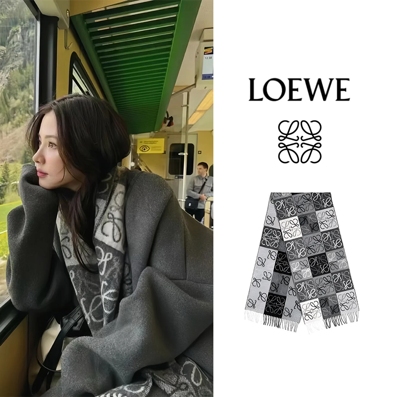 LOEWE罗意威 时尚休闲潮流 绒线围巾 男女情侣款 