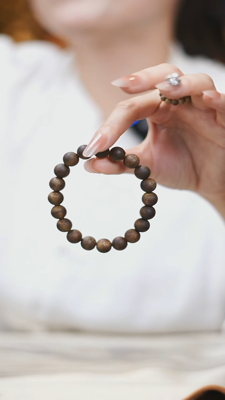 手串沉香10mm张勺子圆珠单圈10g+多样性发一