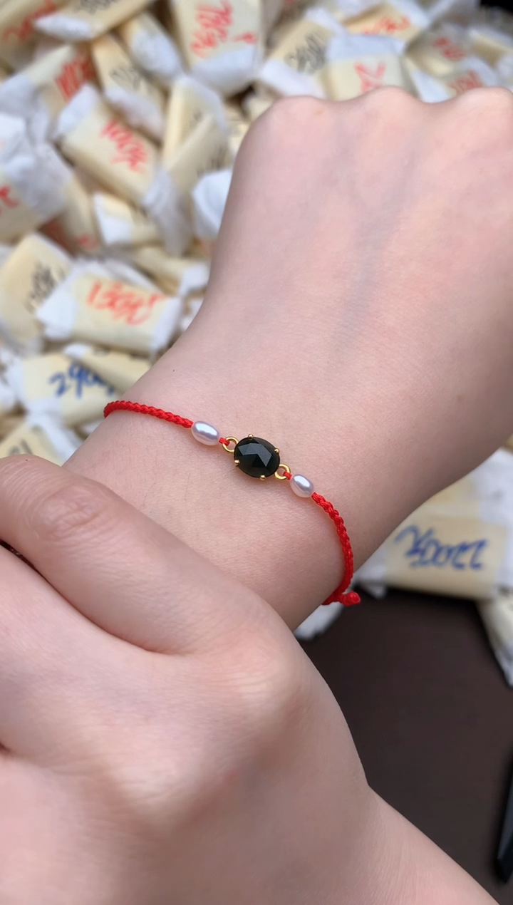 【闪购商品】翡翠手绳18K金镶嵌一