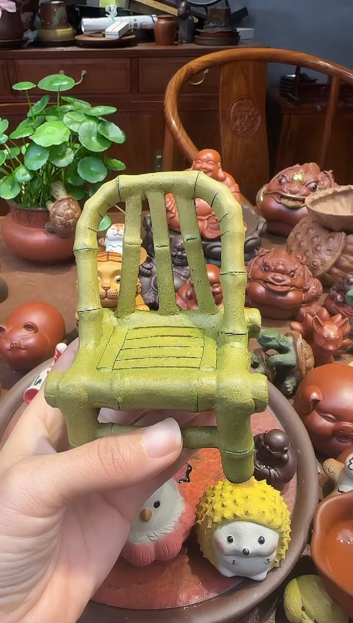 紫砂茶宠紫砂凳子