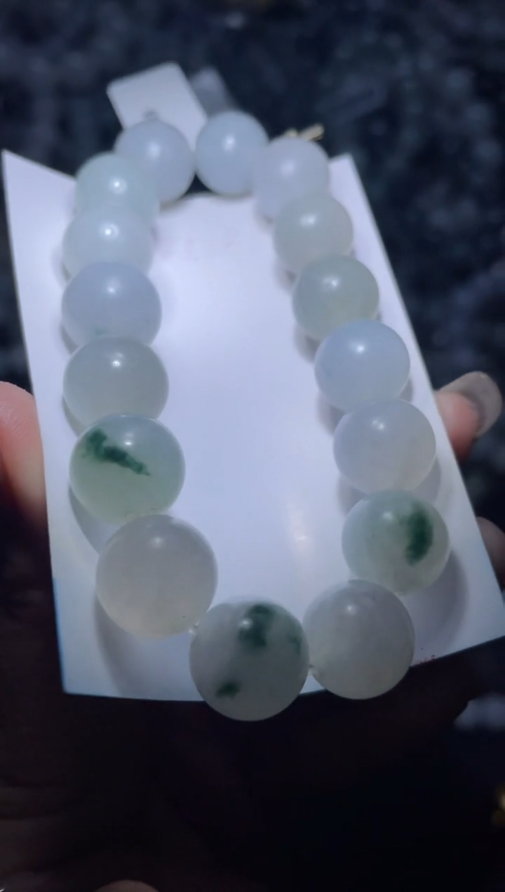 【闪购商品】定制翡翠未镶嵌天然缅甸A货翡翠手串24