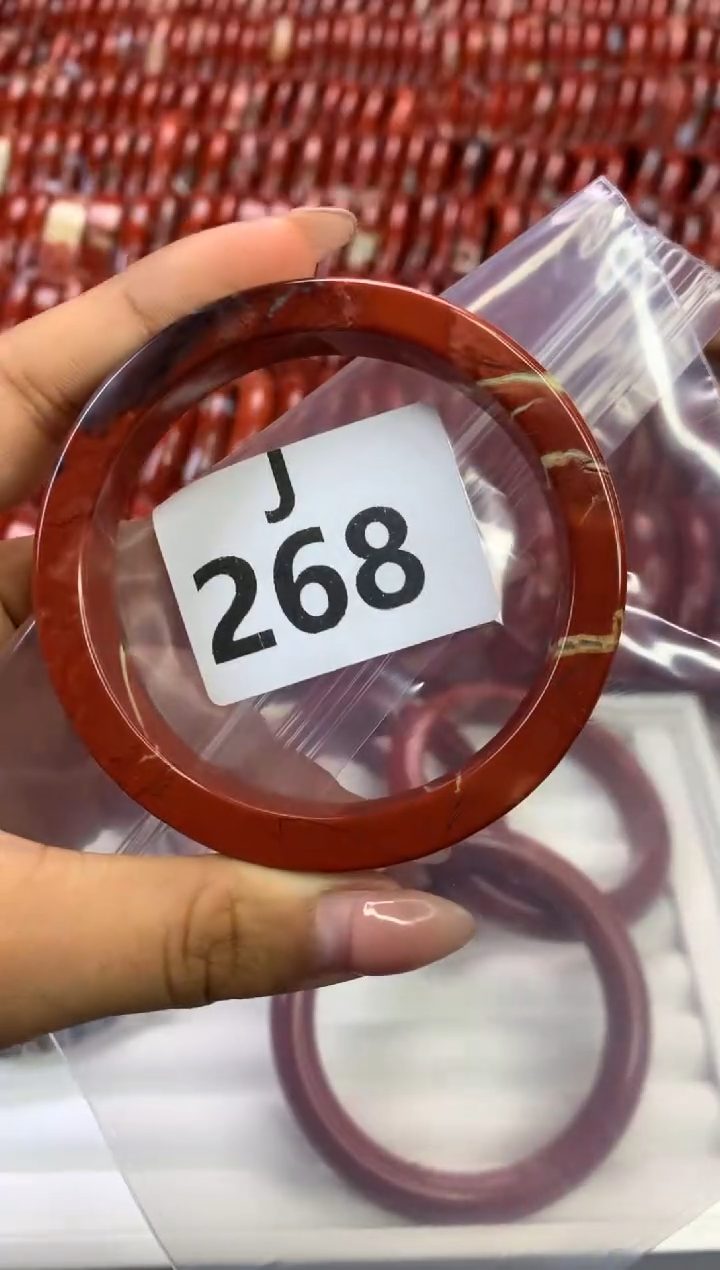 【闪购商品】碧石红碧石手镯J未镶嵌268-57