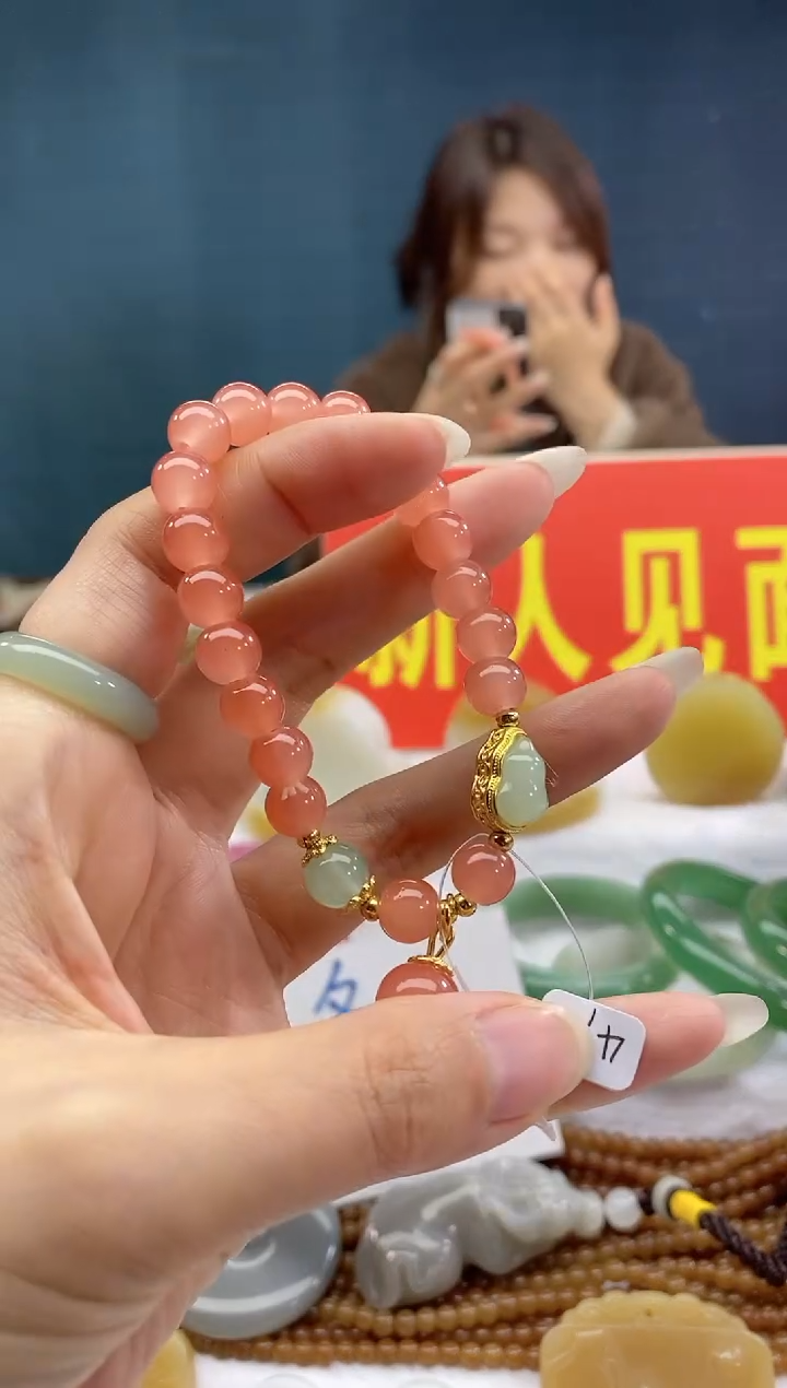 【闪购商品】玛瑙/玉髓手链合金8