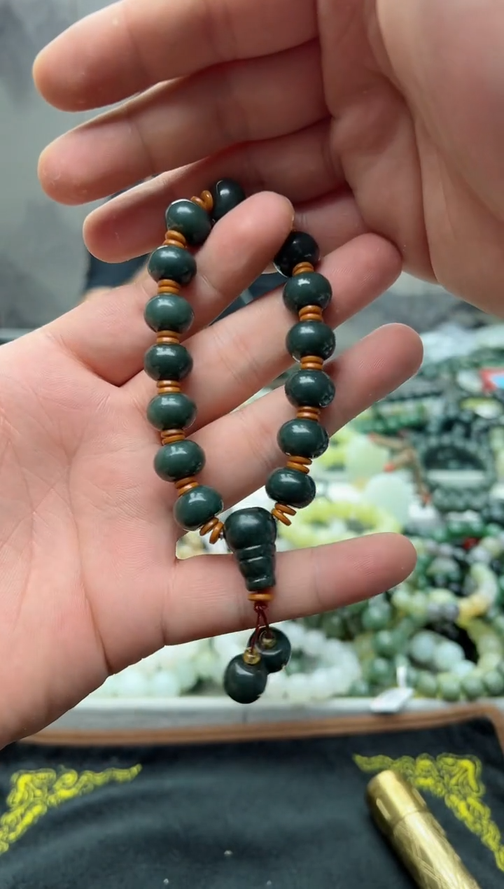 手串未镶嵌和田玉且末蓝13