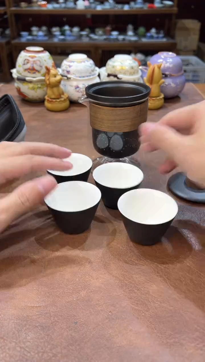 真的很便宜会开片的旅行茶具