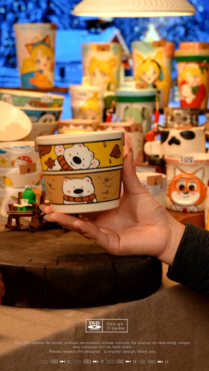 陶瓷066景德镇设计师款手工手绘高温陶瓷