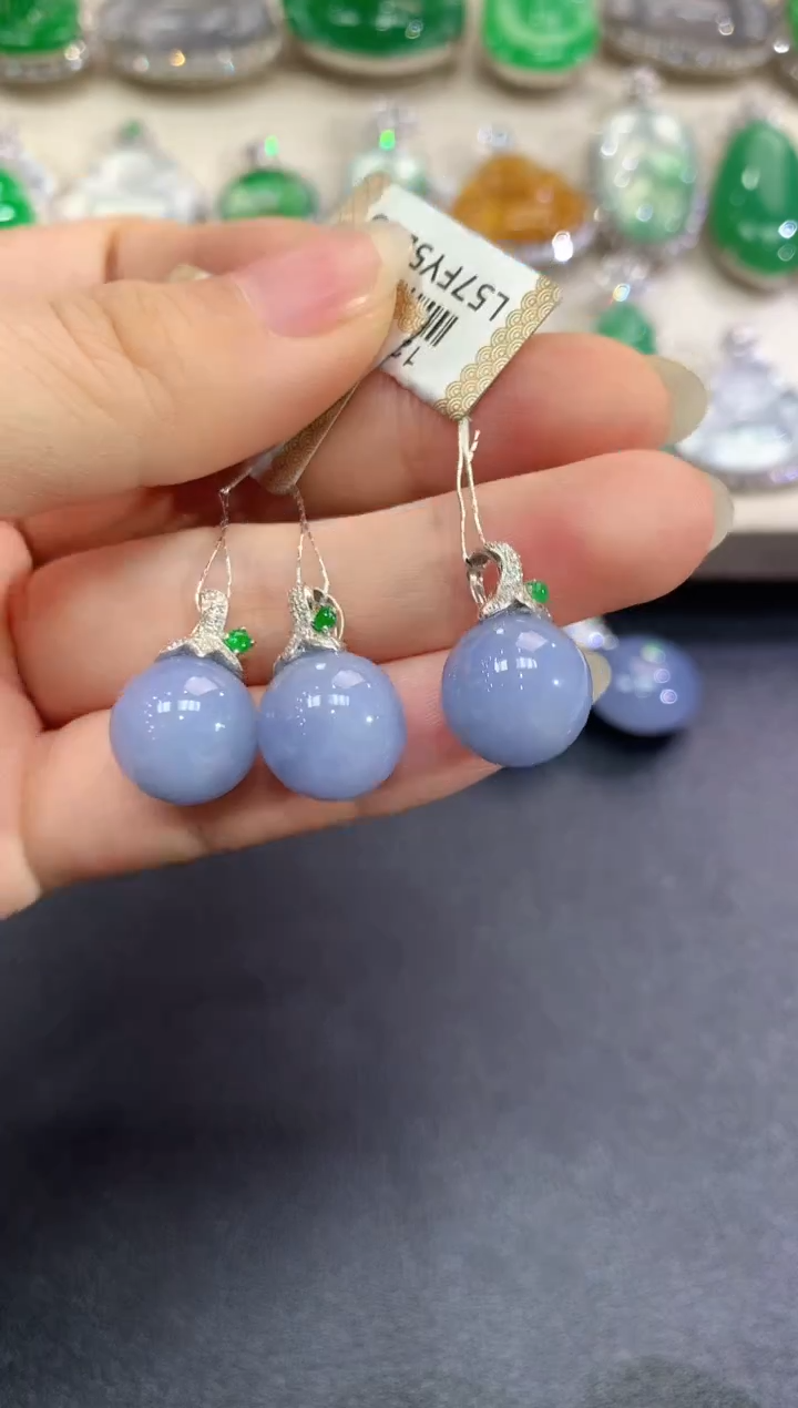 【闪购商品】翡翠颈饰18K金镶嵌C3 多样性一件发货紫货有色差 