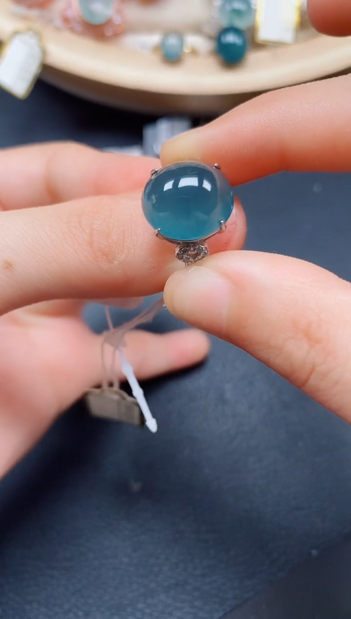 【闪购商品】翡翠戒指银S925镶嵌翡翠