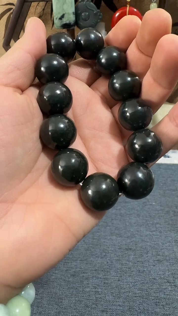 未镶嵌和田玉（青玉）挂件和田 tq2.0单圈