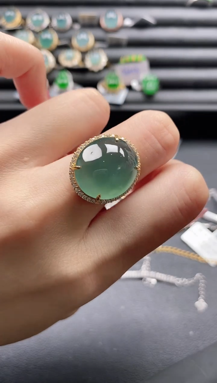 【闪购商品】翡翠戒指银S925镶嵌11111