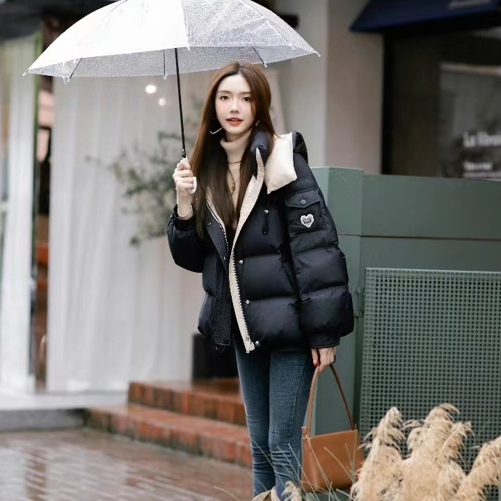 D-JM-Y0049新款棉服冬季短款韩系洋气冬装外套休闲百搭时尚韩版