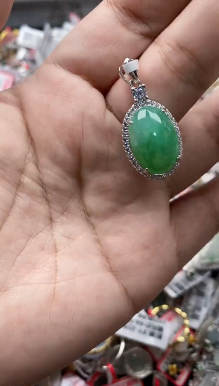 【闪购商品】翡翠戒指银S925镶嵌333333---5