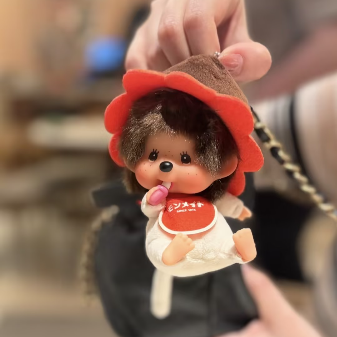 【冲绳限定】 Monchhichi 花朵奶嘴蒙奇奇钥匙扣玩偶