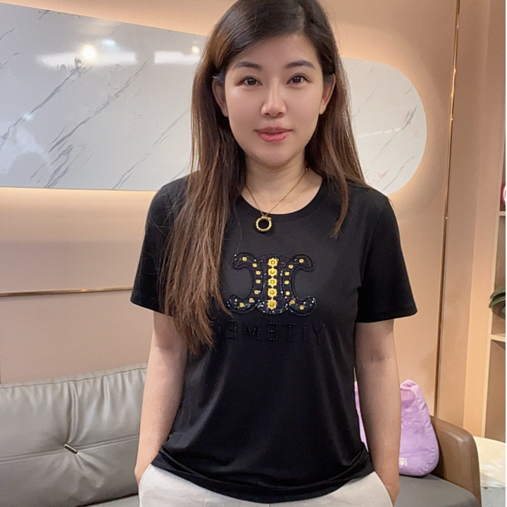 怡特美【金玉满堂】夏季舒适宽松百搭凉感休闲圆领短袖t恤259861