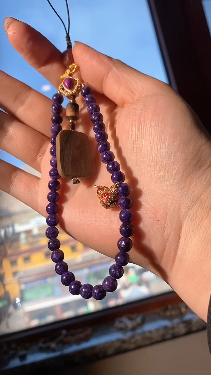 【闪购商品】查罗石（紫龙晶）挂件未镶嵌多样性发一