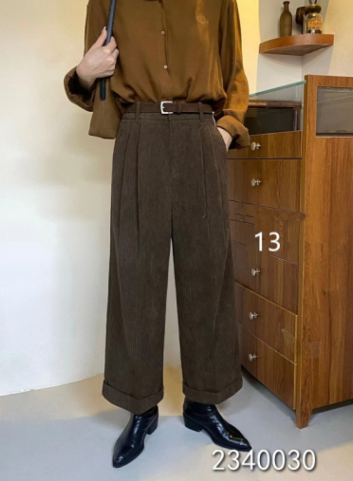 小妳XiaoNi———（冬款灯芯绒休闲裤2340030）