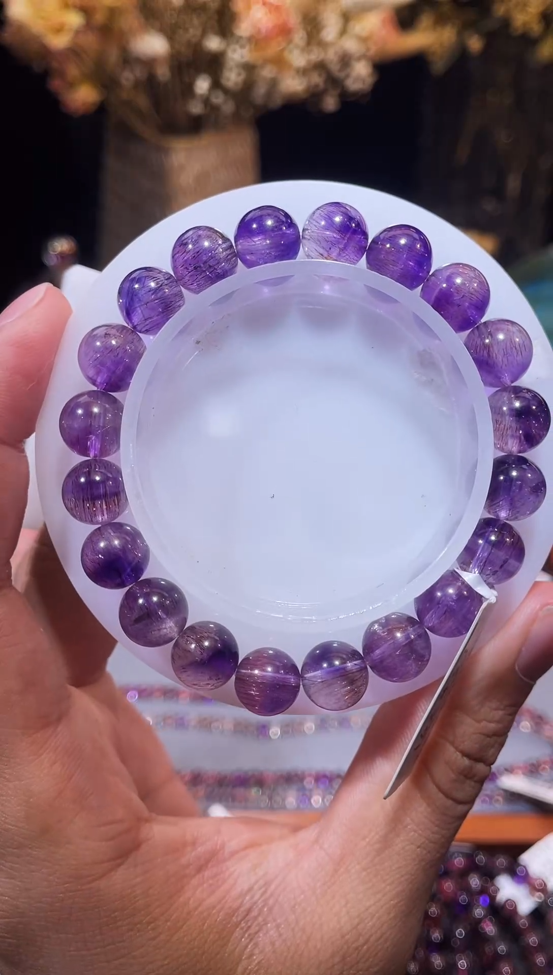 未镶嵌手串水晶紫超七单圈m+