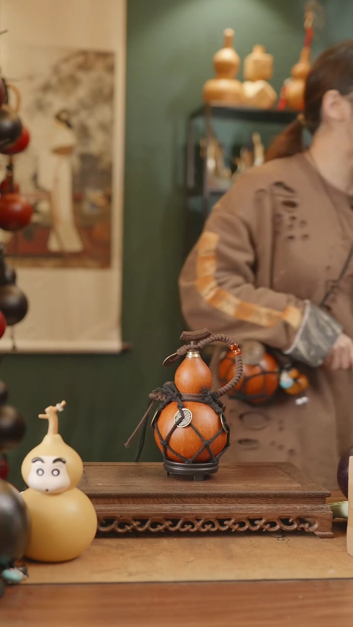 【闪购商品】152号精品天然大漆工艺防渗内胆酒葫芦~