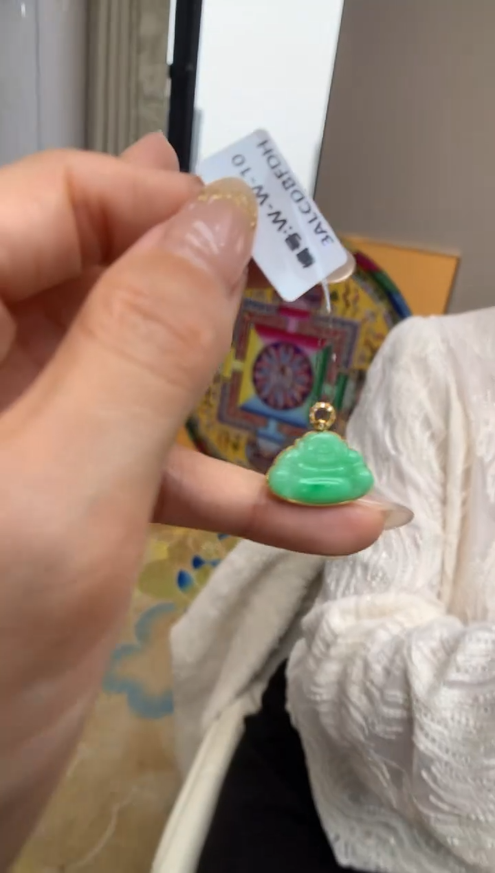 【闪购商品】翡翠颈饰18K金镶嵌佛公