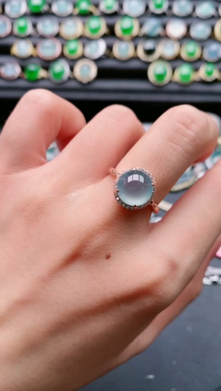 【闪购商品】翡翠戒指银S925镶嵌111111