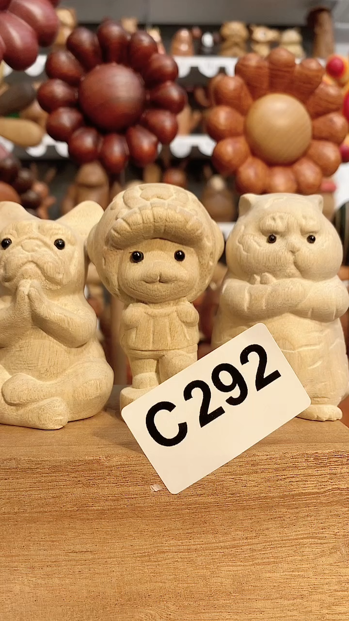 【闪购商品】木木雕可爱摆件卡通