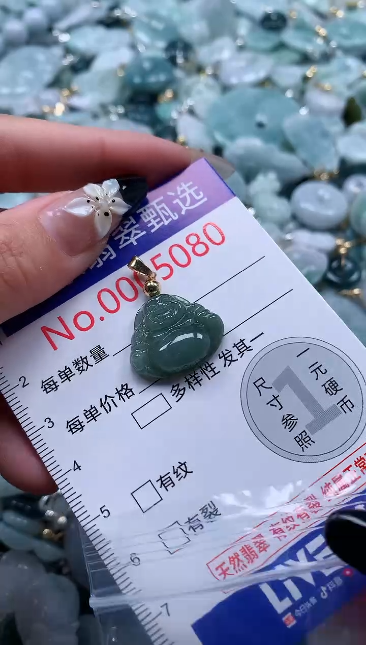 翡翠未镶嵌颈饰5080