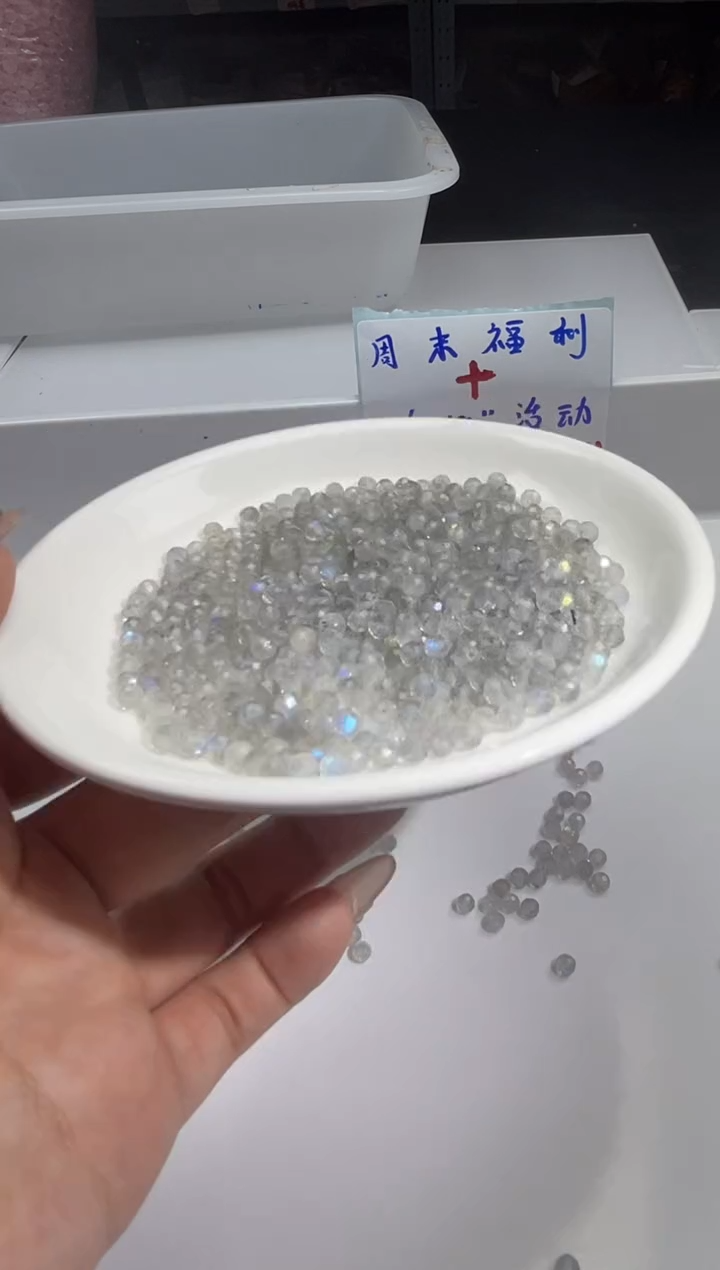 未镶嵌颈饰水晶w2130灰月光切面4mm*30颗