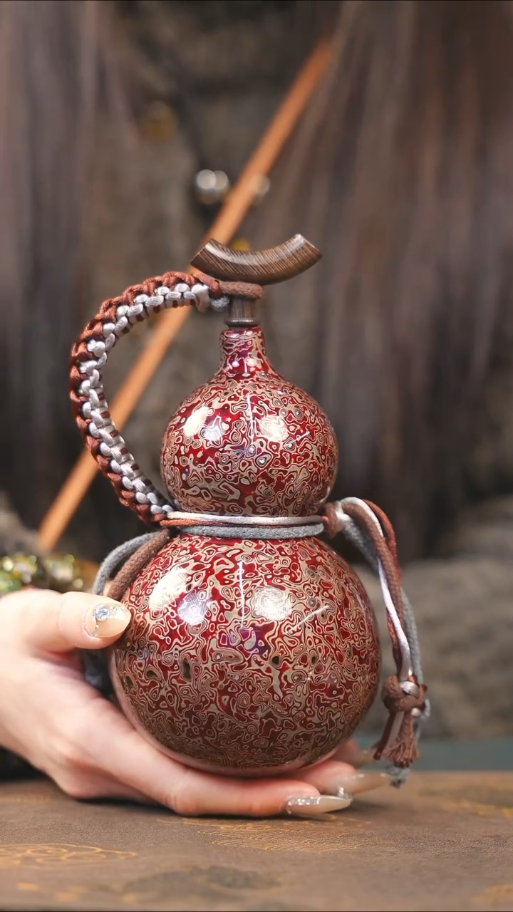 【闪购商品】XH228大漆酒葫芦不包手串及旋转底座