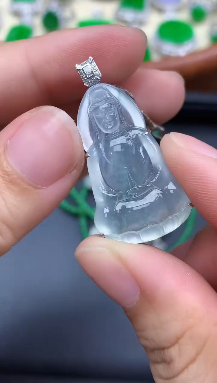 颈饰18K金镶嵌翡翠511-中国好珍宝