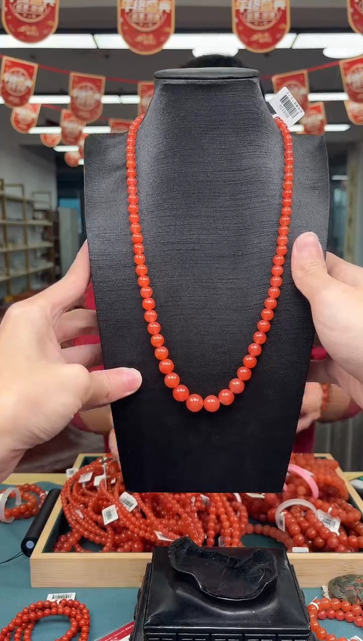 【闪购商品】南红玛瑙A27未镶嵌滴水洞塔链-多样性发一件