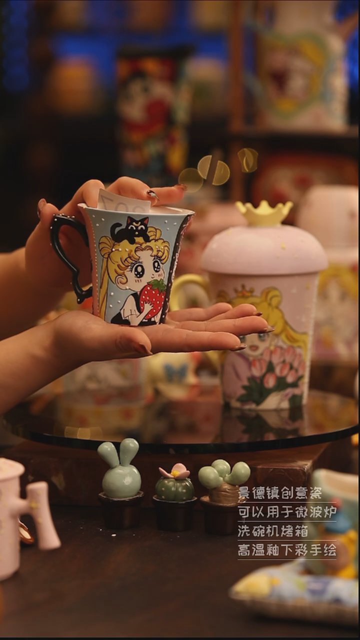 陶瓷景德镇可爱陶瓷釉下彩绘设计师款