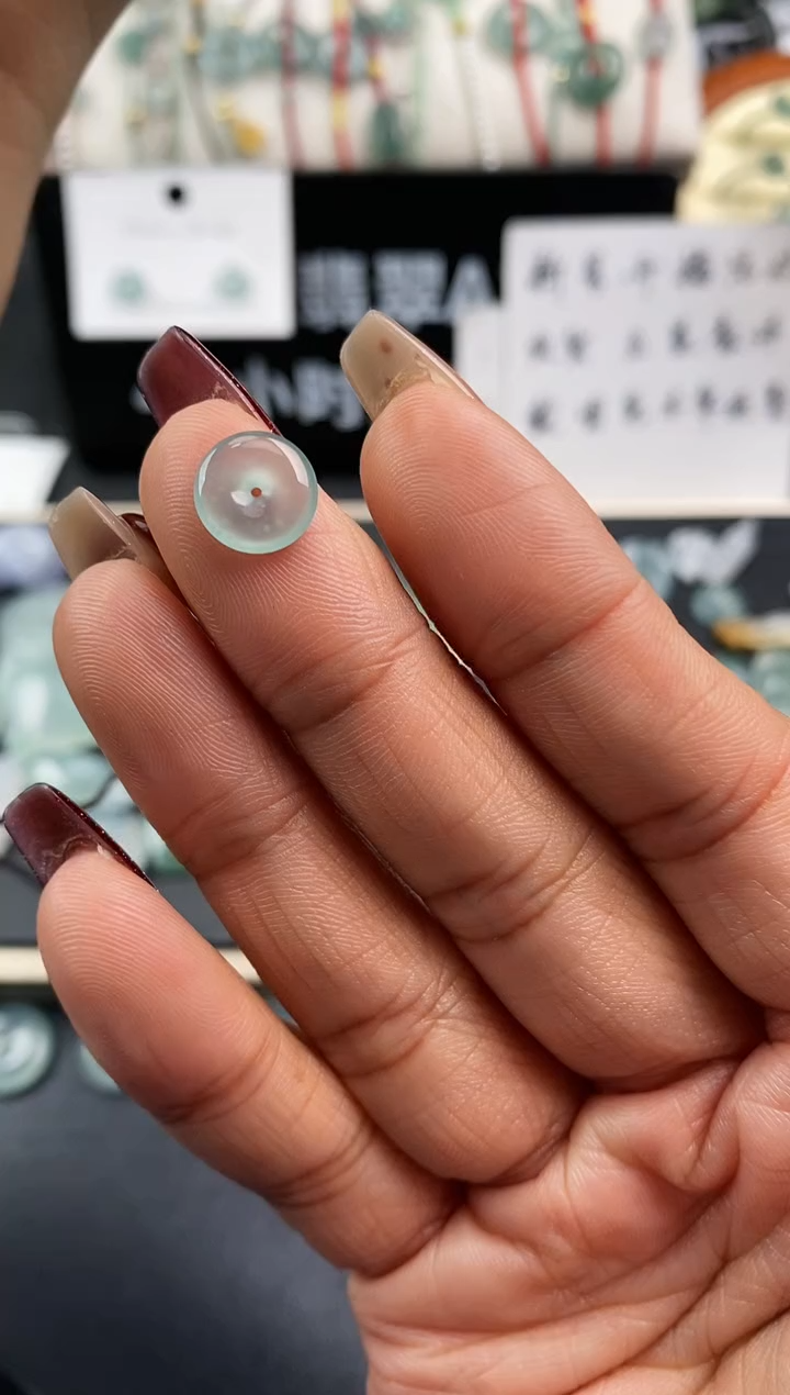 【闪购商品】翡翠裸石99平安扣~默认裸石发货