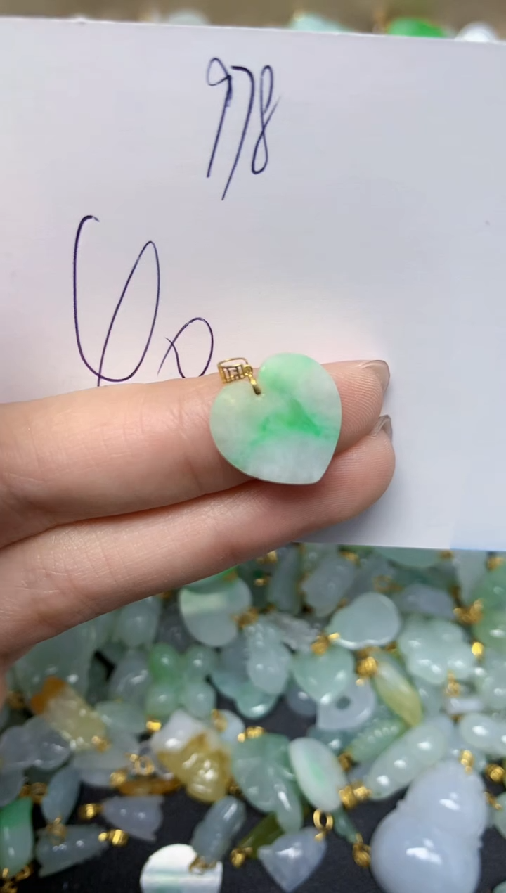 【闪购商品】翡翠颈饰18K金镶嵌 天然翡翠A货