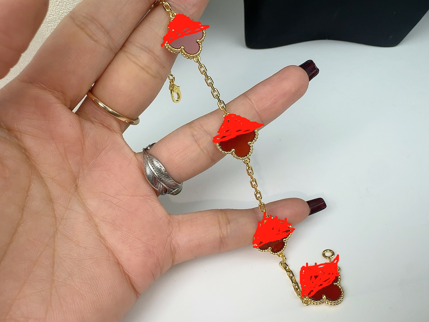 水贝莉姐三色花花手链