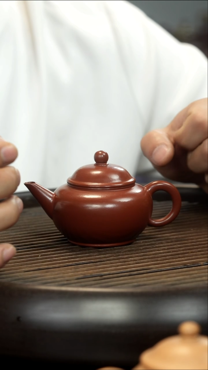 茶壶紫砂手工紫砂壶  朱泥 水平壶