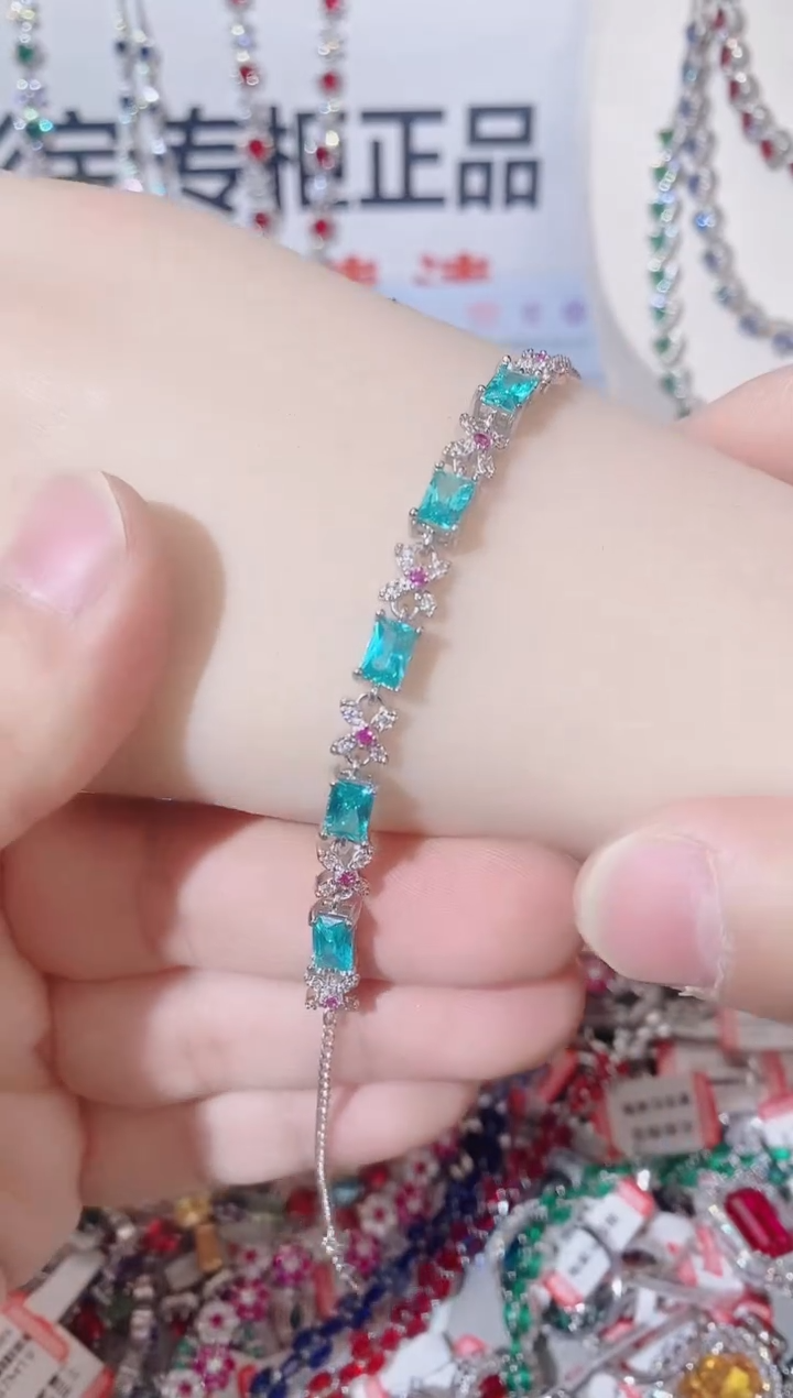 未镶嵌手链祖母绿  