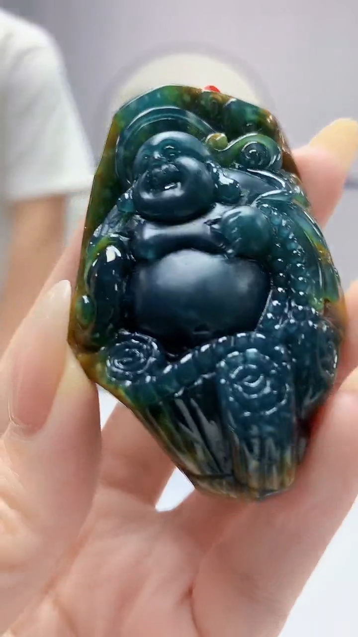 【闪购商品】定制翡翠未镶嵌4812DD-毛货挂件佛97