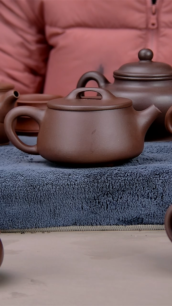 【闪购商品】紫砂茶壶宽口石瓢210底草清