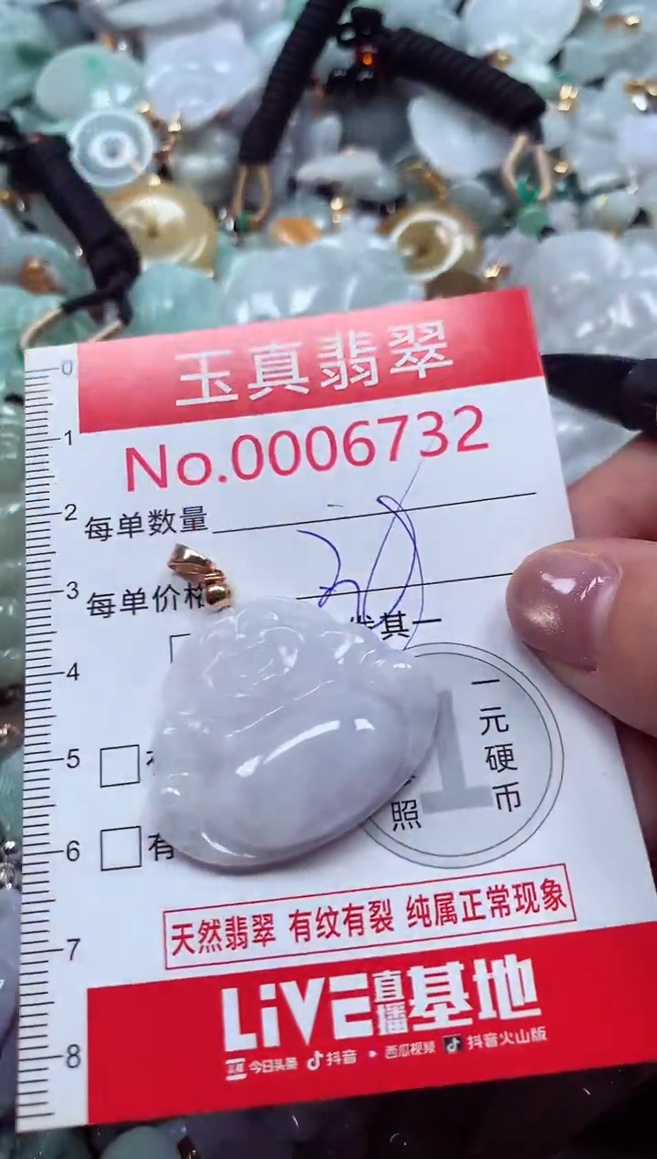 吊坠(不含链)未镶嵌翡翠6732