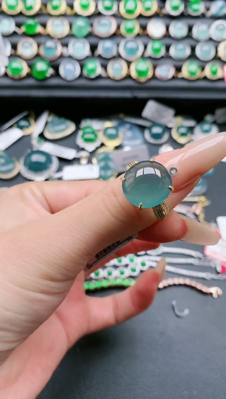 【闪购商品】翡翠戒指银S925镶嵌1111111