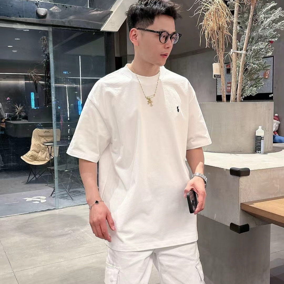 2025春夏新款男士短袖T恤高级休闲时尚百搭圆领纯棉t恤男1085
