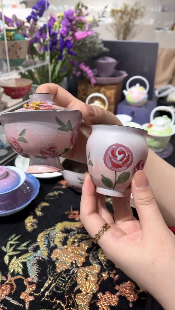 【闪购商品】盖碗+茶杯+提溜 哈哈哈