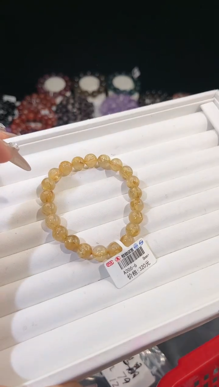 【闪购商品】水晶手链未镶嵌多样性发一金发8mm