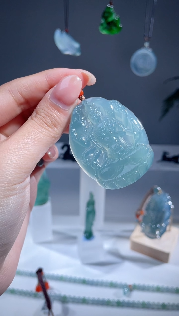 【闪购商品】翡翠颈饰未镶嵌天然A货翡翠千手