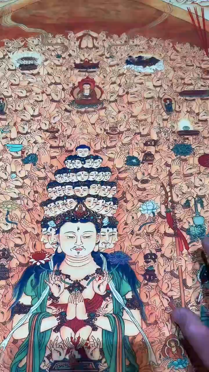 卷轴画【主播精品】高端卷轴画——唐卡不动如来