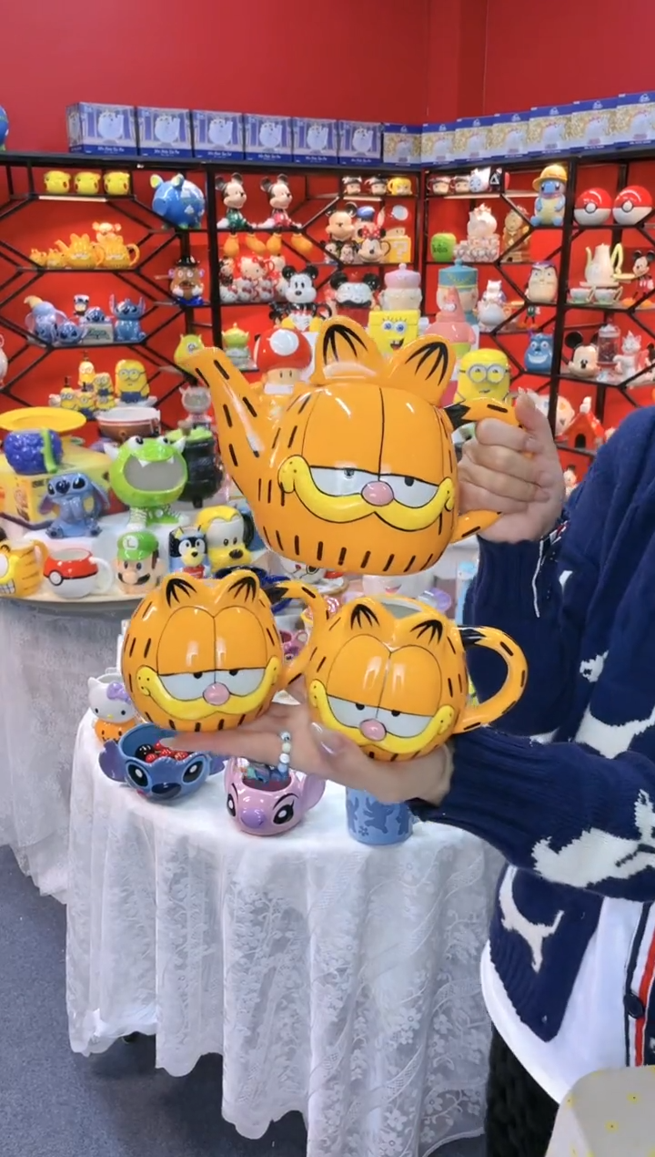 【闪购商品】.@@加菲猫陶瓷一壶二杯