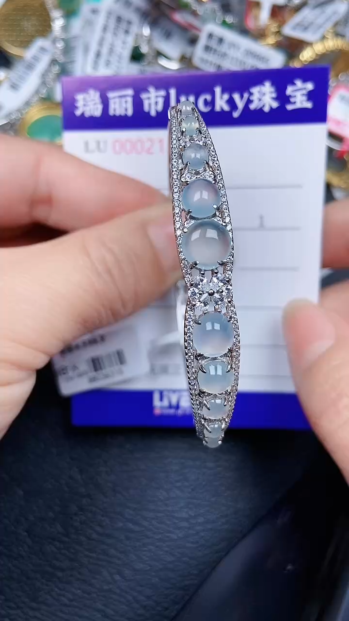 颈饰银S925镶嵌翡翠2161